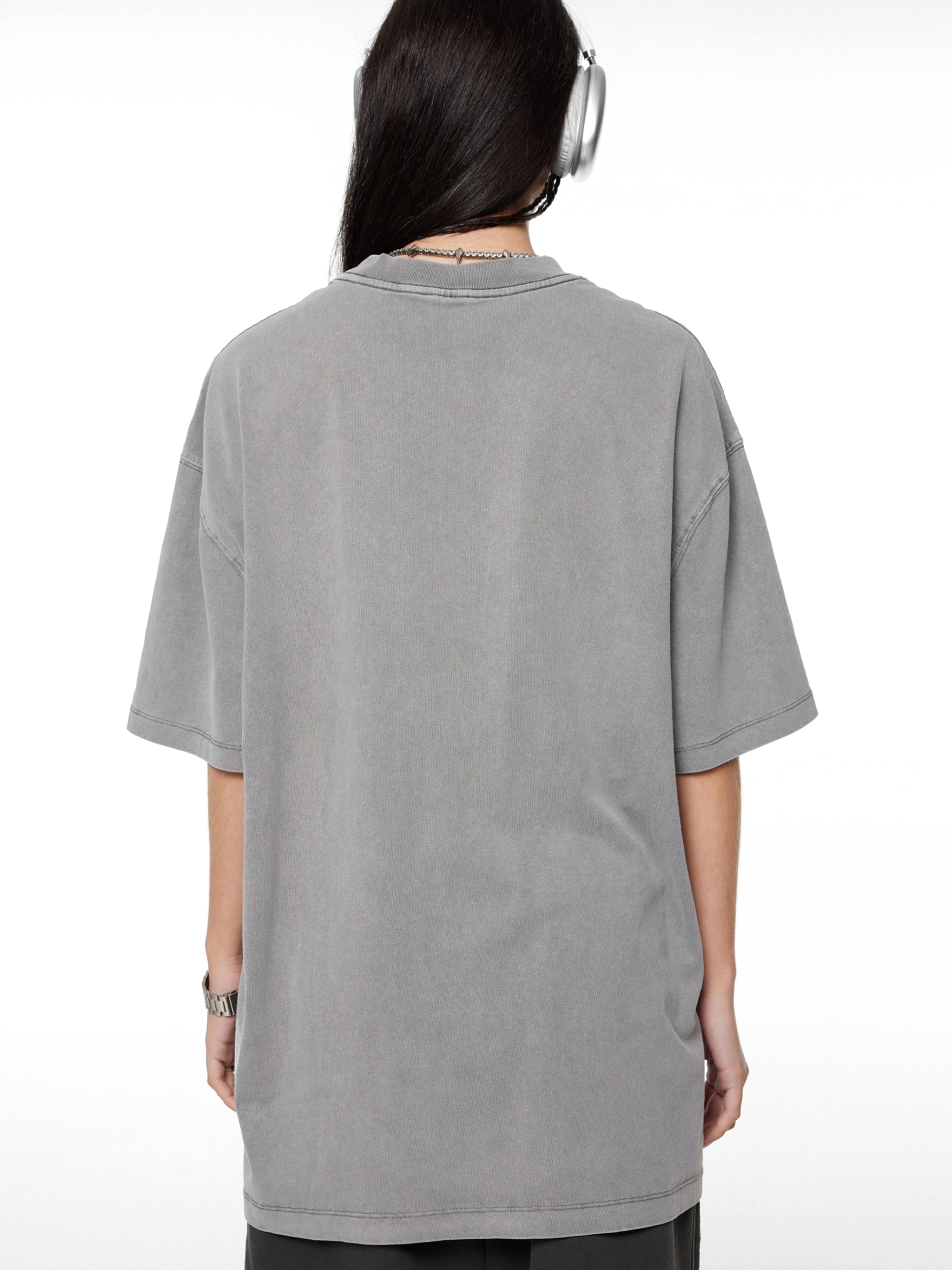 Streetwear Unisex Heavyweight Drop Shoulder Vintage Washed